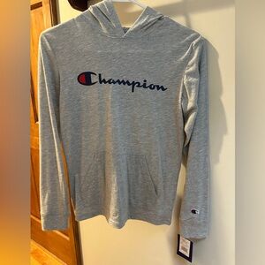 Boy’s Champion Heather Long Sleeve HoodedShirt